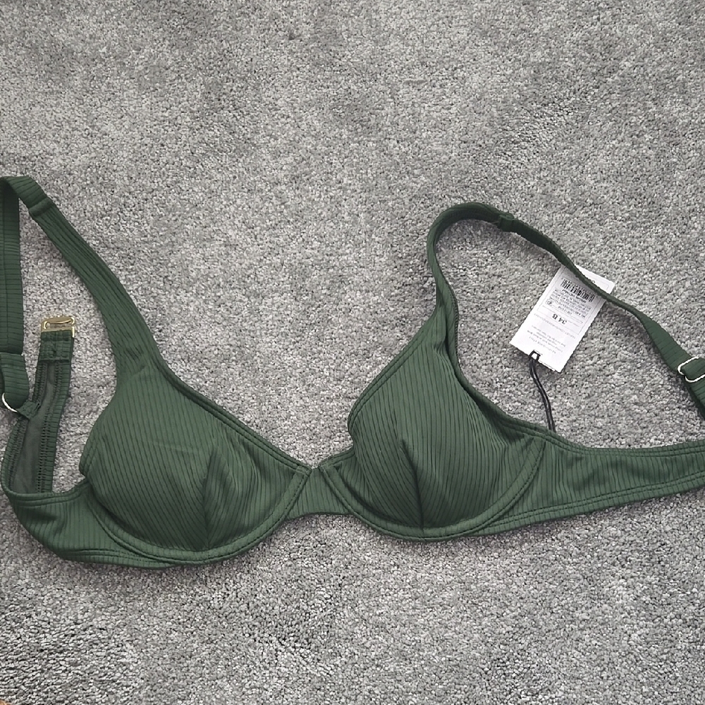 Green Underwire Bikini Top Shade & Shore New With Tags